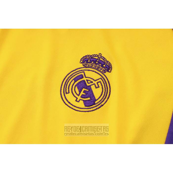 Chandal del Real Madrid Manga Corta 2024-2025 Amarillo - Pantalon Corto